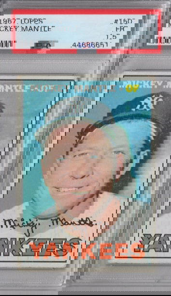 1967 Topps Mickey Mantle PSA 1.5