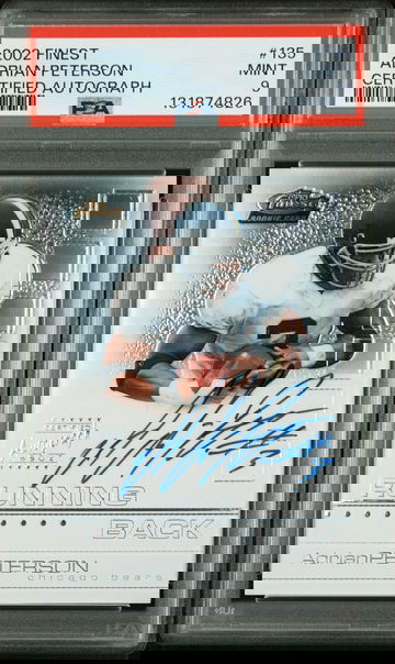 Adrian Peterson 2002 Topps Finest Rookie RC Auto Card #135 LTD #336/1200 PSA 9 🎆