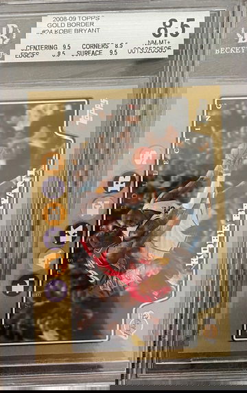 Kobe Bryant 2008 Topps Gold /2008 PSA 8.5 with Lebron James