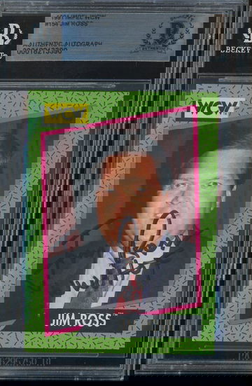 JIM ROSS 1991 WCW AUTOGRAPH AUTO SIGNED CARD BECKETT BAS