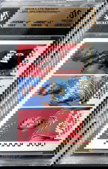 2003 FLEER LEBRON JAMES/CARMELO ANTHONY/DWYANE WADE BGS 10