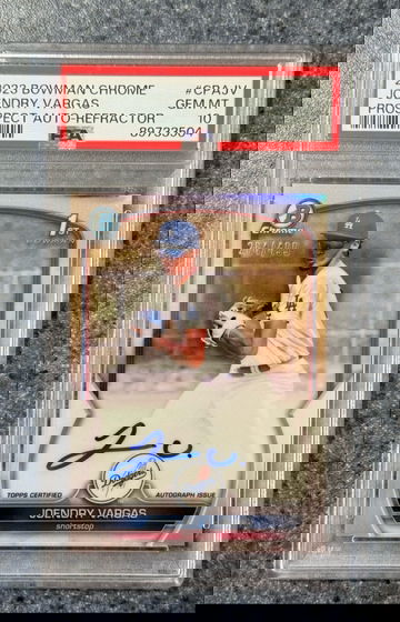 2023 Bowman Chrome Joendry Vargas Refractor Auto /499 PSA 10