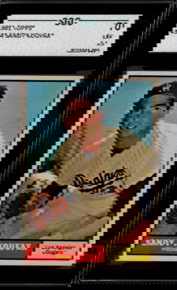 1961 Topps #344 Sandy Koufax SGC 70 EX+ 5.5