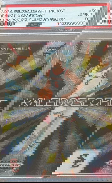 Bronny James Jr. 2024 Panini Prizm Draft RC Kaleidoscopic Mojo /25 PSA 9 #8