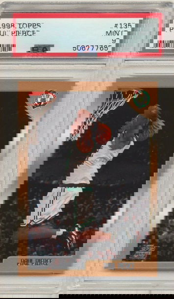 QTY! PSA 9 MINT PAUL PIERCE 1998 TOPPS BASE ROOKIE CARD #135 BOSTON CELTICS HOF