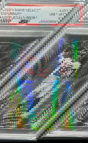 2020 Select Tom Brady Club level Dragon Scale Prizm Diamond #/67 Tmall PSA 8