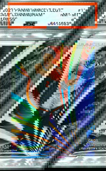 2021-22 Panini Immaculate College Cade Cunningham Madness Rookie RC Case Hit SSP PSA 8 NM-MT