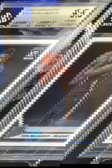 ZION WILLIAMSON OPTIC RC BGS 9.5 GEM MINT 