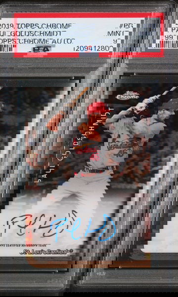 2019 Topps Chrome 1999 Topps Chrome Paul Goldschmidt #PG Auto /45 PSA 9