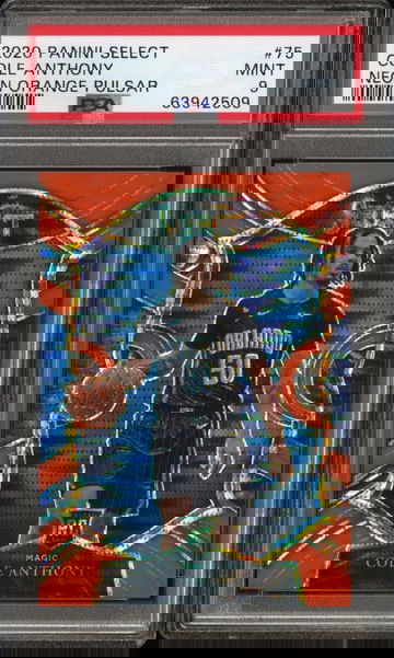 2020 Panini Select Cole Anthony Rookie RC Orange Pulsar FOTL /15 #75 PSA 9 POP 1