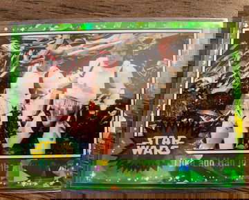 2022 Star Wars sapphire #38 Luke and Han in the Refuse Peridot parallel /75