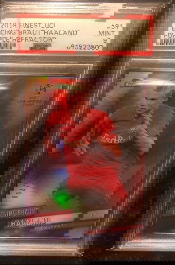 2019 Finest UCL Erling Haaland Purple Refractor PSA 9 219/250