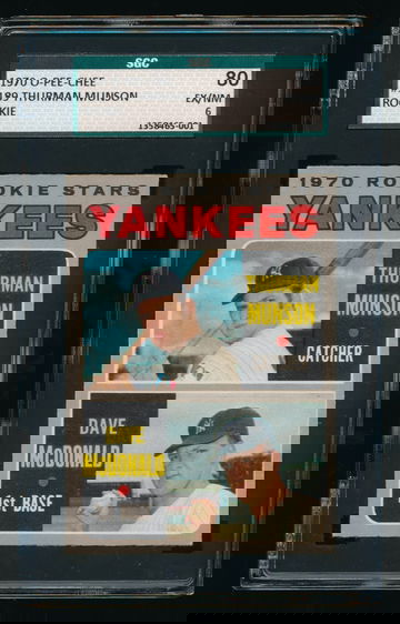 1970 OPC #189, Thurman Munson RC SGC 6, EXMT TOUGH O-Pee-Chee