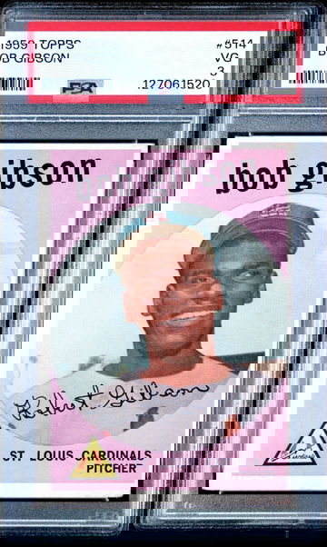 1959 Topps Bob Gibson #514 Just Graded PSA 3 Rookie Card High #