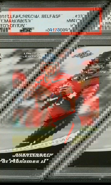 2017 Leaf Special Release Limited Edition Pat Mahomes II #13 PSA 9