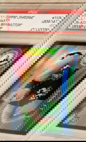 2011 Topps Chrome JJ Watt SSP Black Refractor RC  # 88/299     PSA 10