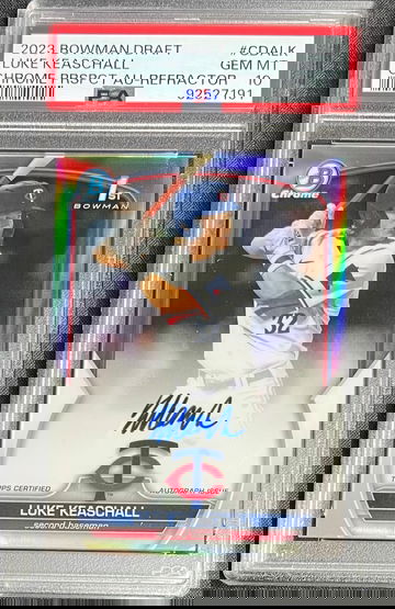 2023 Bowman Draft Luke Keaschall Refractor Auto /499 PSA 10