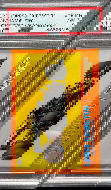 2021 Topps Chrome Lewis Hamilton 1961 Orange Refractor /25 F1 Formula 1 