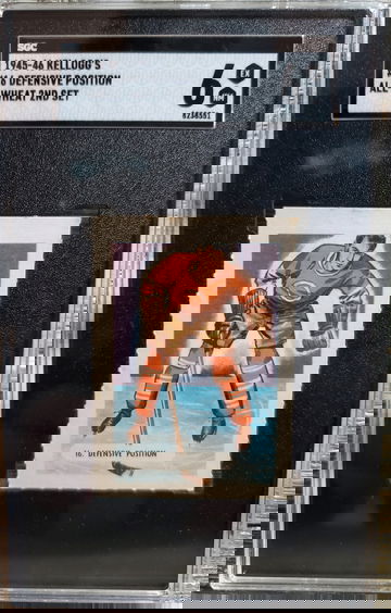 1945-46 Kellogg's #16 Defensive Position All-Wheat 2nd Set SGC 6