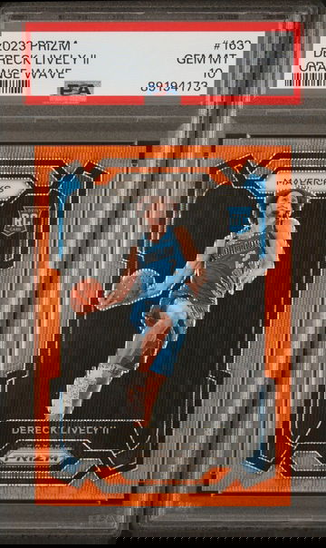 2023 Panini Prizm Orange Wave Prizm Dereck Lively II #163 /60 PSA 10