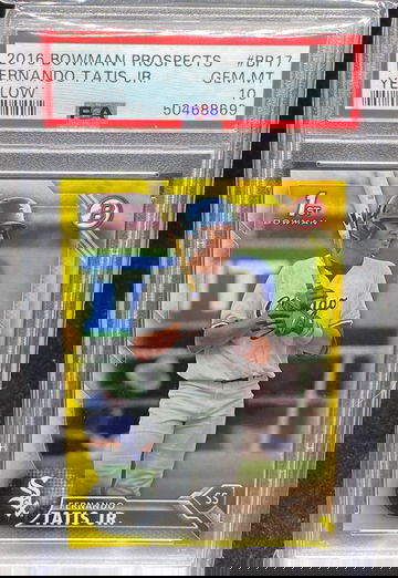 2016 Bowman Prospects Yellow Fernando Tatis Jr PSA 10