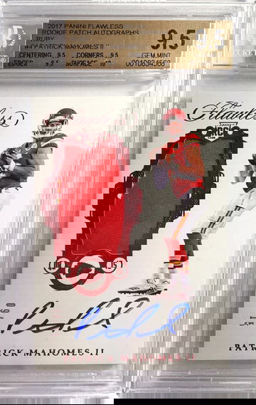 Patrick Mahomes Flawless RPA Ruby /15 BGS 9.5/9