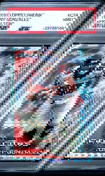 2010 Topps Chrome #C24 Tony Gonzalez Xfractor PSA 9 Pop 3 Atlanta Falcons