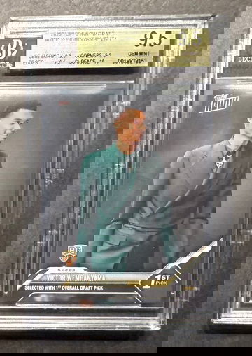 2023 Topps Now Draft D1 Victor Wembanyama Rookie BGS 9.5 Gem Mint