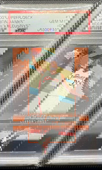 2003 UD ROOKIE EXCLUSIVES LEBRON JAMES PSA 10