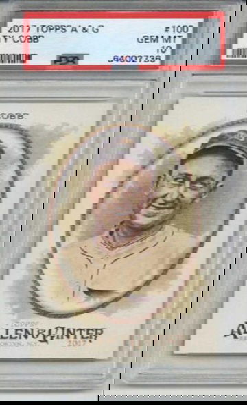 2017 TOPPS ALLEN & GINTER #100 TY COBB CARD DETROIT TIGERS PSA 10 LOW POP