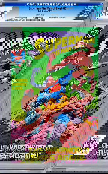 SUPERMAN MAN OF STEEL #17 CGC 9.8 *DOOMSDAY CAMEO* DEATH OF SUPERMAN SAGA 1992