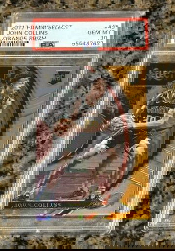 2017-18 Select John Collins Concourse Orange Prizm Rookie RC # /75 PSA 10