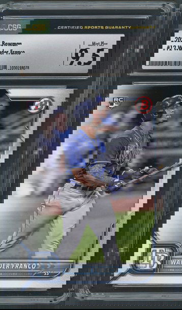 2022 Bowman Wander Franco RC #12 CSG Mint+ 9.5 Tampa Bay Rays