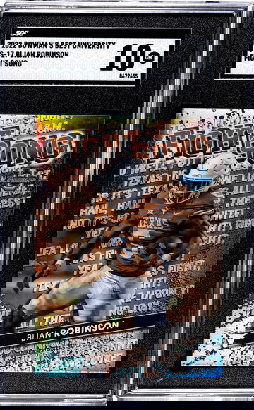 2022 Bowman's Best University #FS-17 BIJAN ROBINSON University of Texas Falcons Rookie Card Insert RC GEM MINT