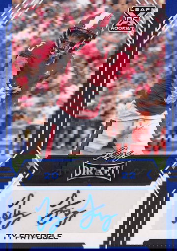 2022 Leaf Draft Ty Fryfogle #BA-TF1 RC Autographs Blue