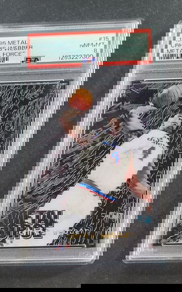 1995 METAL #15 METAL FORCE CHRIS WEBBER PSA 8 NM-MT