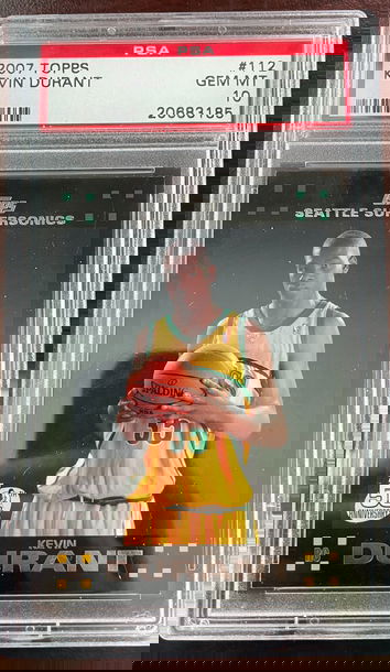 2007 Topps Kevin Durant Black Border #112 PSA 10