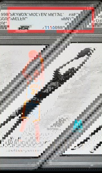 Reggie Miller 1998 Skybox Molten Metal Fusion PSA 9