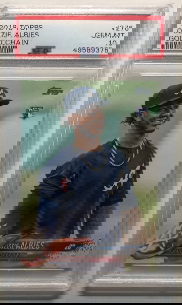 2018 Topps Ozzie Albies Gold Chain SP RC PSA 10