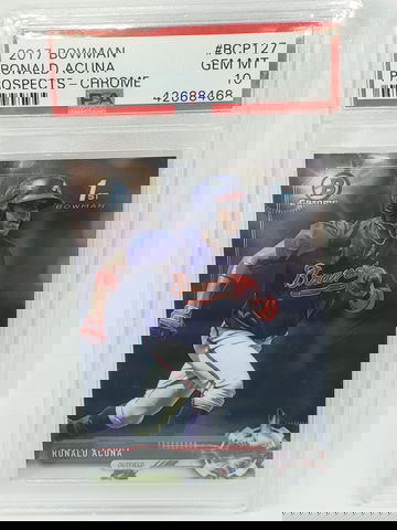 2017 bowman chrome ronald acuna rc psa 10