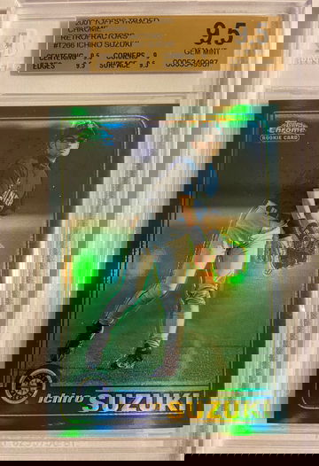 2001 Topps Chrome ICHIRO SUZUKI Retrofractor Refractor BGS 9.5 Gem Mint