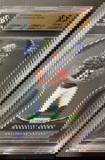 Marquise Brown 2019 Prizm base BGS 9.5 true gem Rookie