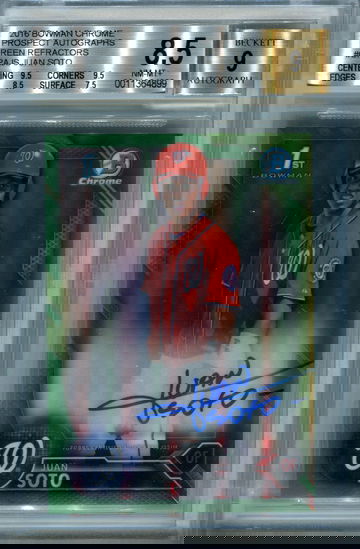 Juan Soto Green refractor /99 BGS 8.5 auto 9