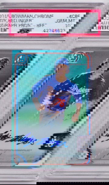 2015 Bowman Chrome Refractor Cody Bellinger Rookie Autograph /499 PSA 10