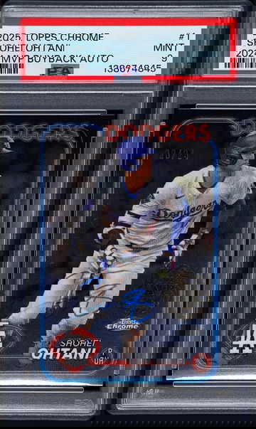 2025 Topps Chrome Shohei Ohtani MVP Buyback Auto /24 PSA 9 – Serial Number Match 20/24