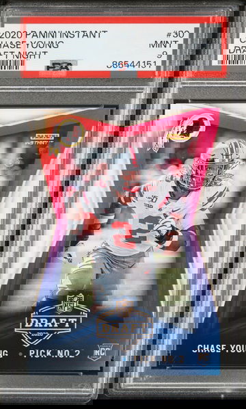 Chase Young 2020 Panini NFL Instant Draft Night #30 Rookie Card PSA 9 Mint