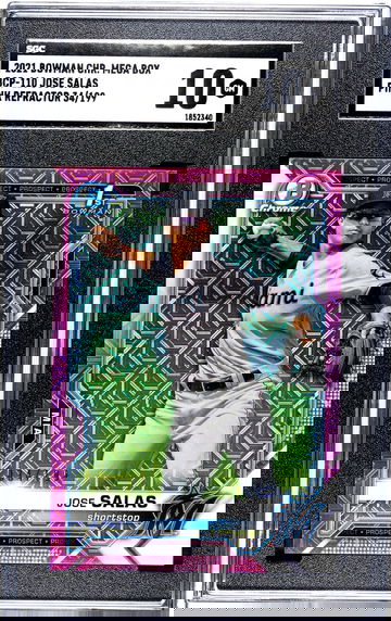 2021 Bowman Mega Box JOSE SALAS Pink Refractor #/199 SGC 10