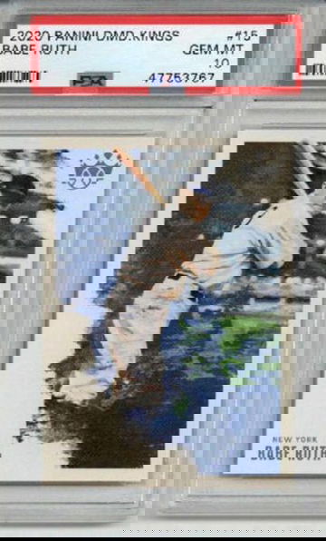 2020 PANINI DIAMOND KINGS #15 BABE RUTH NEW YORK YANKEES PSA 10 LOW POP