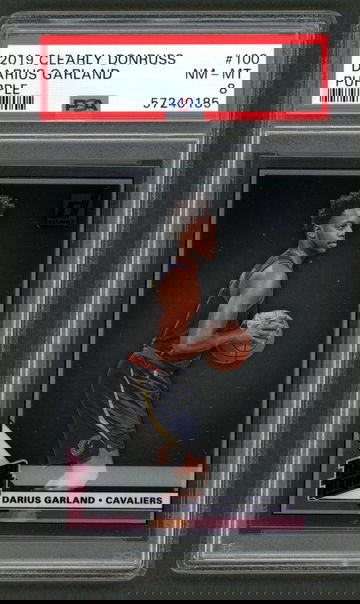 2019-20 Panini Clearly Donruss Rated Rookie Purple Darius Garland #100 PSA 8 NM-MT 