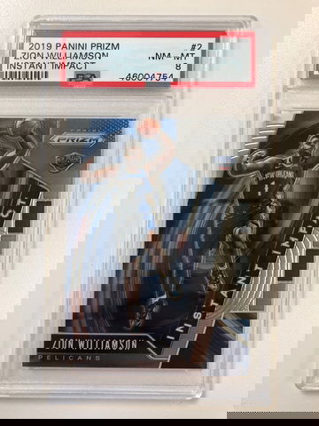 2019 Prizm - Zion Williamson - Rookie Instant Impact PSA 8 Near Mint